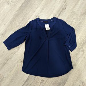 Royal Blue Blouse with 3/4 sleeve